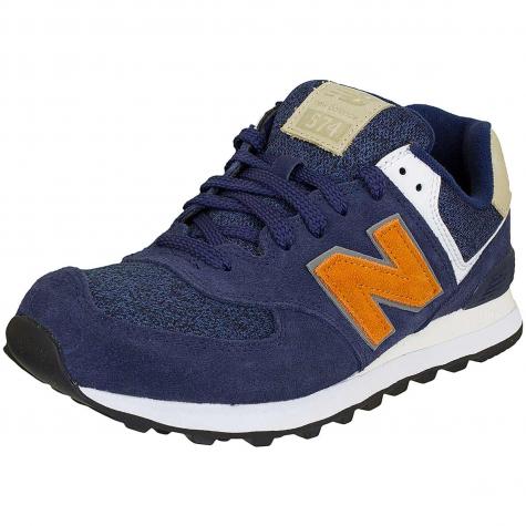 New Balance Sneaker ML 574 D Leder/Textil dunkelblau/orange 
