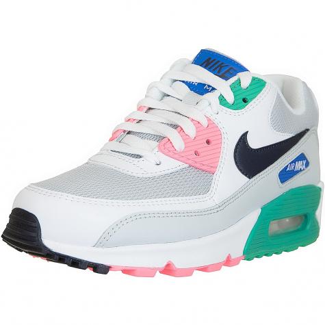 Nike Damen Sneaker Air Max 90 Essential weiß/pink/grün 