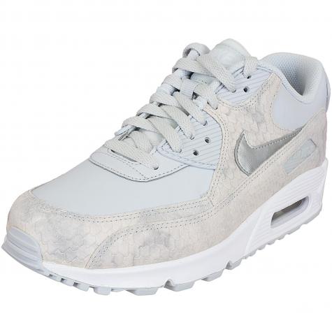 Nike Damen Sneaker Air Max 90 Premium platin/weiß 