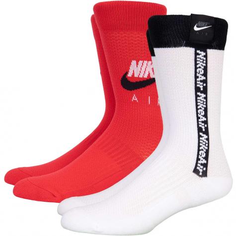 Nike Air Crew Socken 2er Pack rot/weiß 