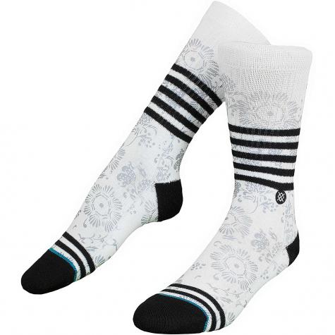 Stance Mo Totenkopf-Socken - Weiß Mit Coolem Totenkopf-Muster & Fußgewölbe-Unterstützung