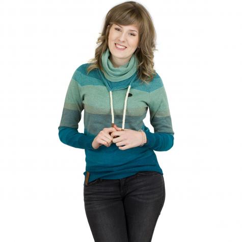 Naketano Damen-Strickpullover Joao Schmierao II petrol/mint