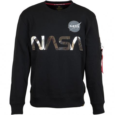 Alpha Industries Sweatshirt NASA Reflective schwarz/chrome 