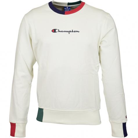 Champion Sweatshirt Logo weiß 