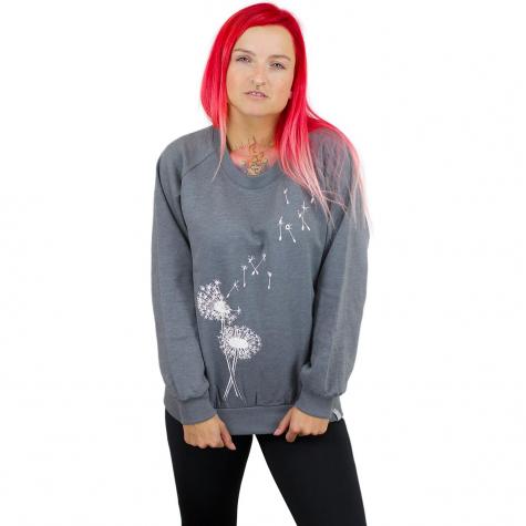 Iriedaily Damen Sweatshirt Pusteblume dunkelgrau meliert 