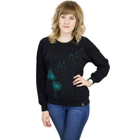 Iriedaily Damen Sweatshirt Pusteblume schwarz