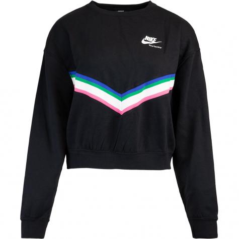 Nike Heritage Damen Sweatshirt Pullover schwarz 