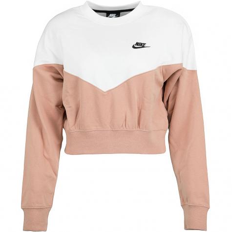 Nike Damen Sweatshirt Heritage Fleece rosa/sail 
