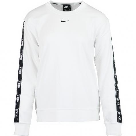 Nike Damen Sweatshirt Logo Tape weiß/schwarz 