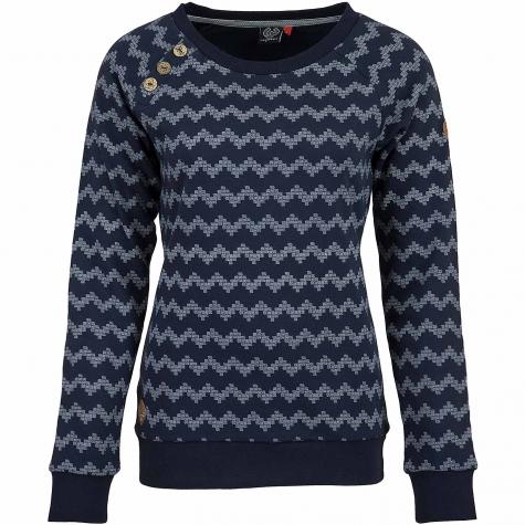 Ragwear Damen Sweatshirt Daria Zig Zag dunkelblau 