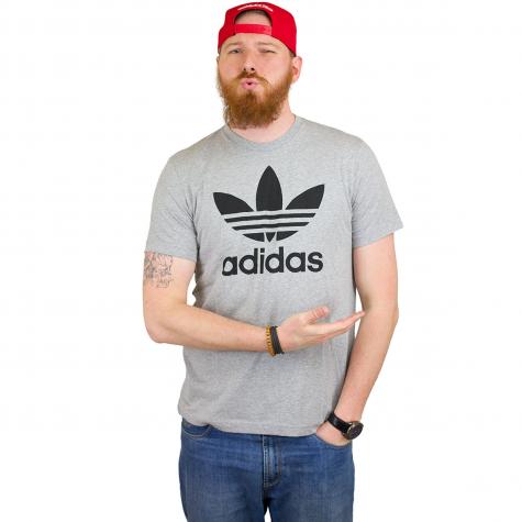 Adidas Originals T-Shirt Trefoil grau meliert 