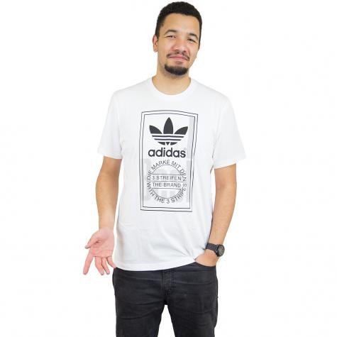 Adidas Originals T-Shirt Tongue Label weiß