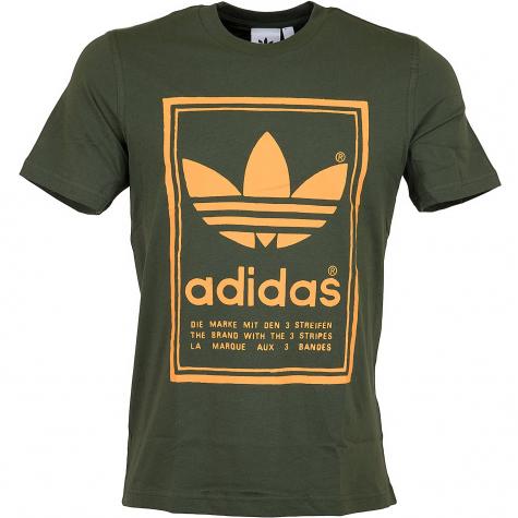 Adidas Originals T-Shirt Vintage oliv 