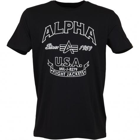 Alpha Industries T-Shirt FJ schwarz 