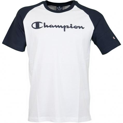Champion T-Shirt Crewneck Legacy weiß/dunkelblau 