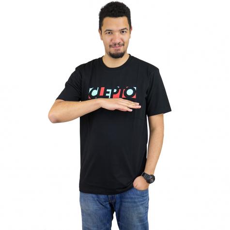 Cleptomanicx T-Shirt Blocks schwarz/rot 