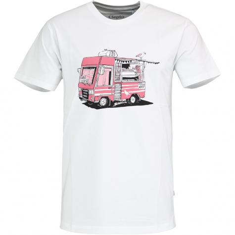 Cleptomanicx T-Shirt Ice Cream Truck weiß 