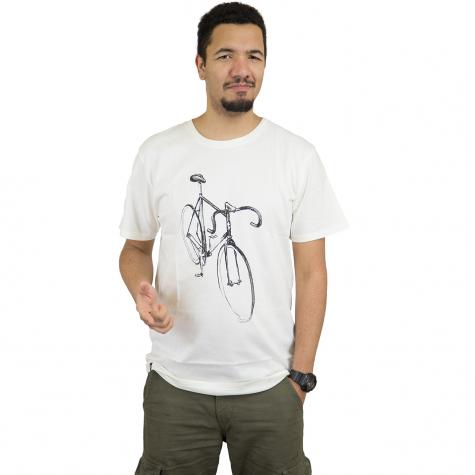 Dedicated T-Shirt Drawn Bike weiß 