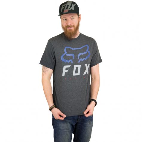 Fox T-Shirt Heritage Forger Tech heather schwarz 