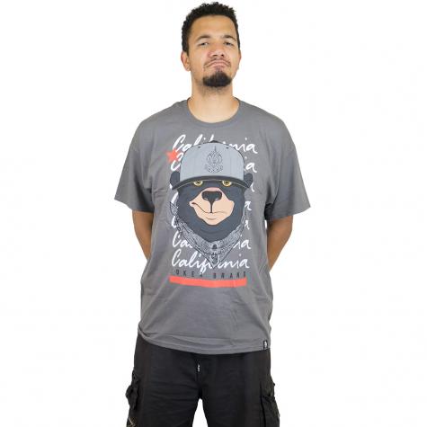 Joker Brand T-Shirt Cali Bear dunkelgrau 