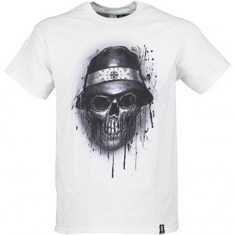 Joker Brand T-Shirt Skull weiß 