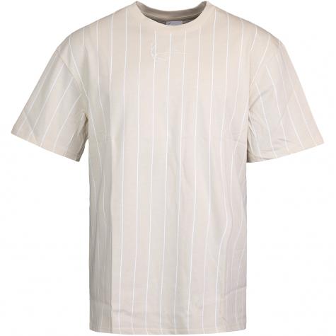 T-Shirt Kani Small Signature Pinstripe lightsand 