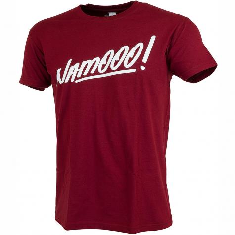 Männersport T-Shirt Namooo! bordeaux/weiß 