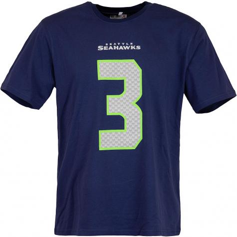 Majestic T-Shirt NFL N&N Seahawks Wilson blau 