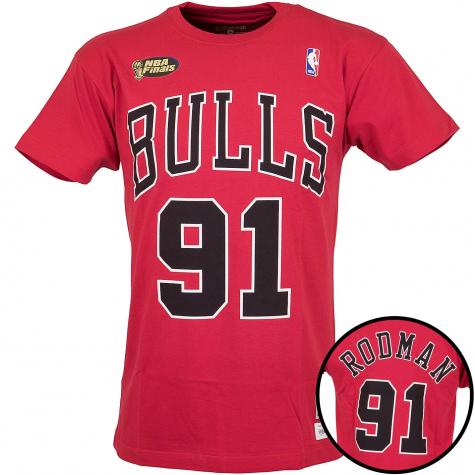 Mitchell & Ness T-Shirt Chicago Bulls Rodman rot 