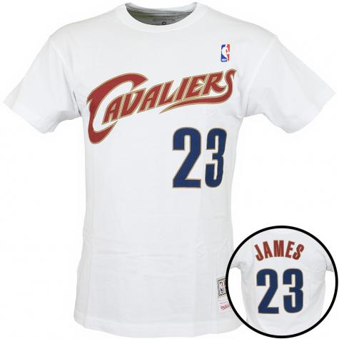 Mitchell & Ness T-Shirt Cleveland Cavaliers James weiß 