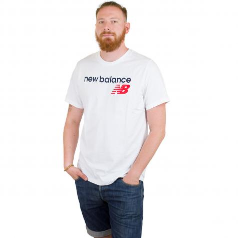 New Balance T-Shirt Athletics Main Logo weiß 