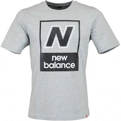 New Balance T-Shirt Essentials N Box grau 