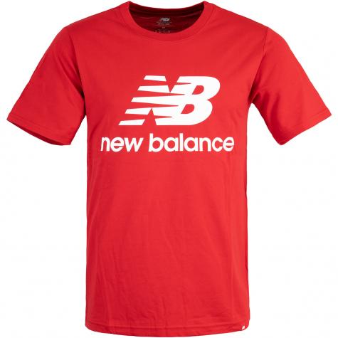 New Balance T-Shirt Essentials Stacked Logo rot 