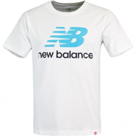 New Balance Essential Stacked Logo T-Shirt weiß 
