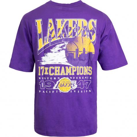 T-Shirt New Era NBA Championship Los Angeles Lakers Oversized purple 