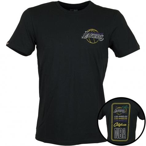 New Era T-Shirt NBA Neon Lights L.A.Lakers schwarz 