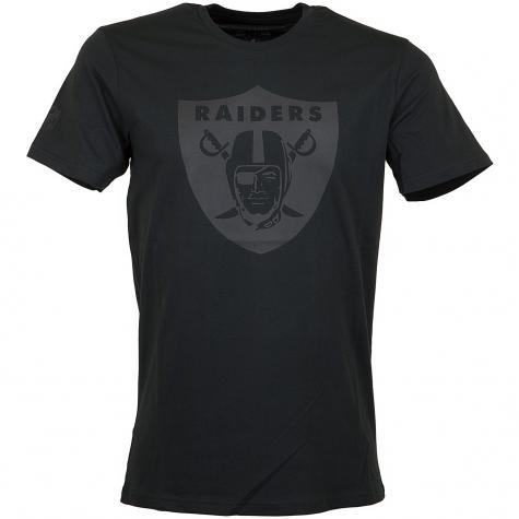 New Era T-Shirt NFL Tonal Black Logo Oakland Raiders schwarz 