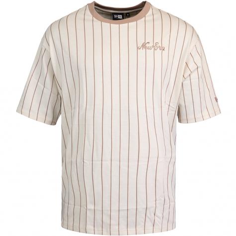 T-Shirt New Era Pinstripe Oversized offwhite 