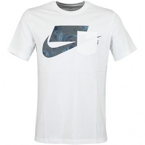 Nike T-Shirt Block weiß/grau 
