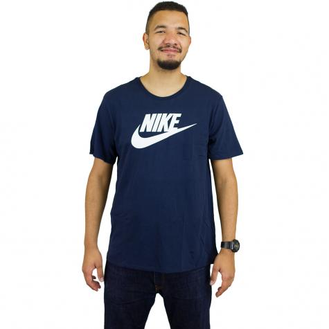 Nike T-Shirt Futura Icon dunkelblau/weiß 