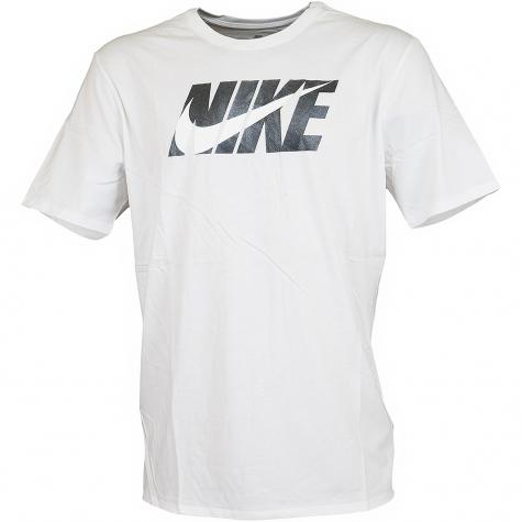 Nike T-Shirt Swoosh Block weiß 