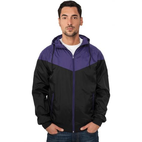 Jacke Urban Classics Arrow Windrunner Regular Fit black/purple 