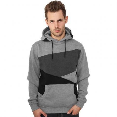 Urban Classics Hoody Zig Zag grau/schwarz/charcoal 