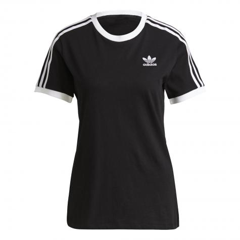 Adidas 3 Stripes Damen Shirt schwarz 