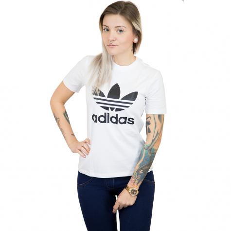 Adidas Originals Damen T-Shirt Trefoil weiß/schwarz 