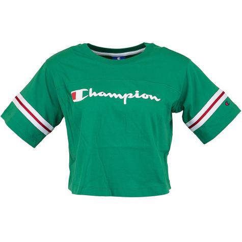Champion Damen T-Shirt Croptop grün 