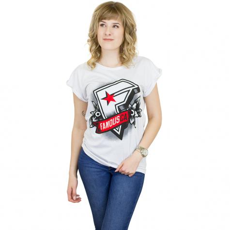 Famous Stars And Straps Damen T-Shirt Famous CA weiß 