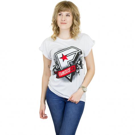 Famous Stars And Straps Damen T-Shirt Famous CA weiß