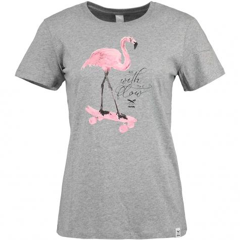 Iriedaily Damen Top Flowmingo grau