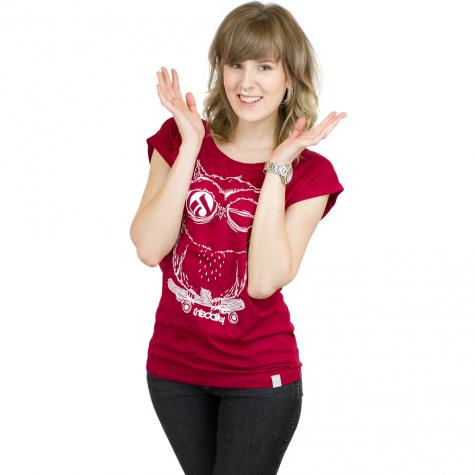 Iriedaily Damen T-Shirt Skateowl 2 carmin red 